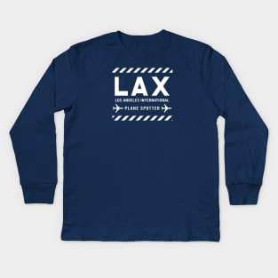 LAX Plane Spotter | Gift Kids Long Sleeve T-Shirt